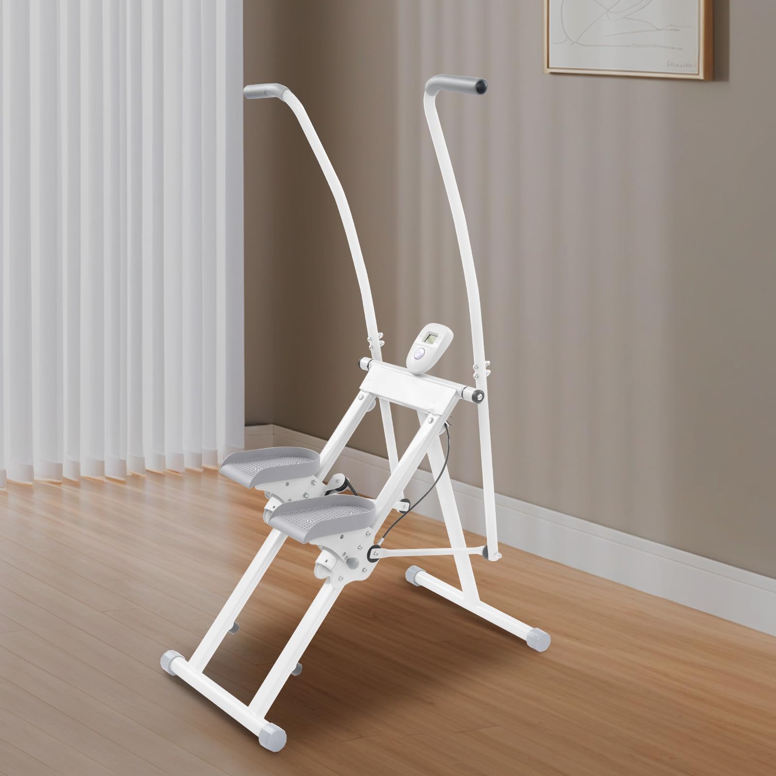 Stair stepper per scale, 46 x 88 x 136 cm, 100 kg, per esercizi di casa, palestra, angolo del pedale regolabile, impugnatura ergonomica, per casa privata, palestre, uffici