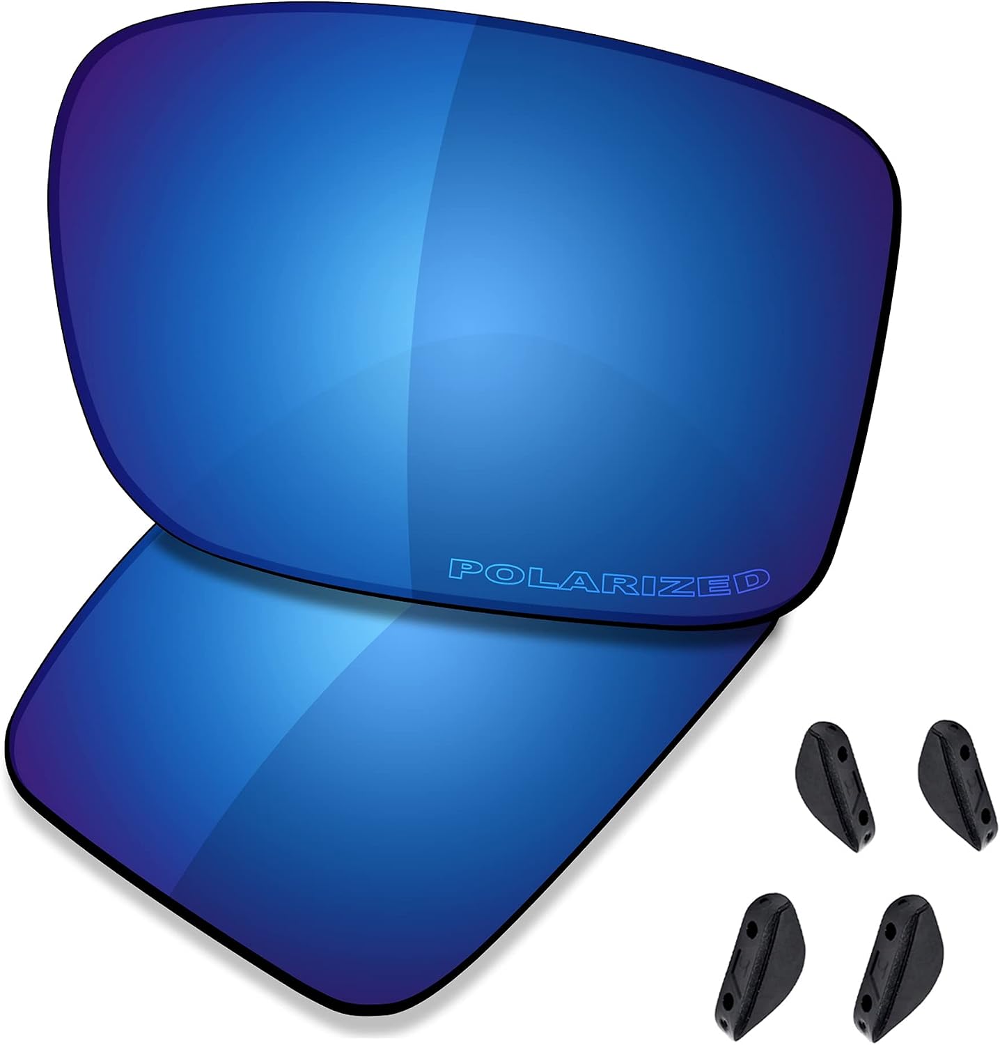 SAUCER Premium Replacement Lenses & Nosepads for Oakley Double Edge OO9380-66mm Sunglasses