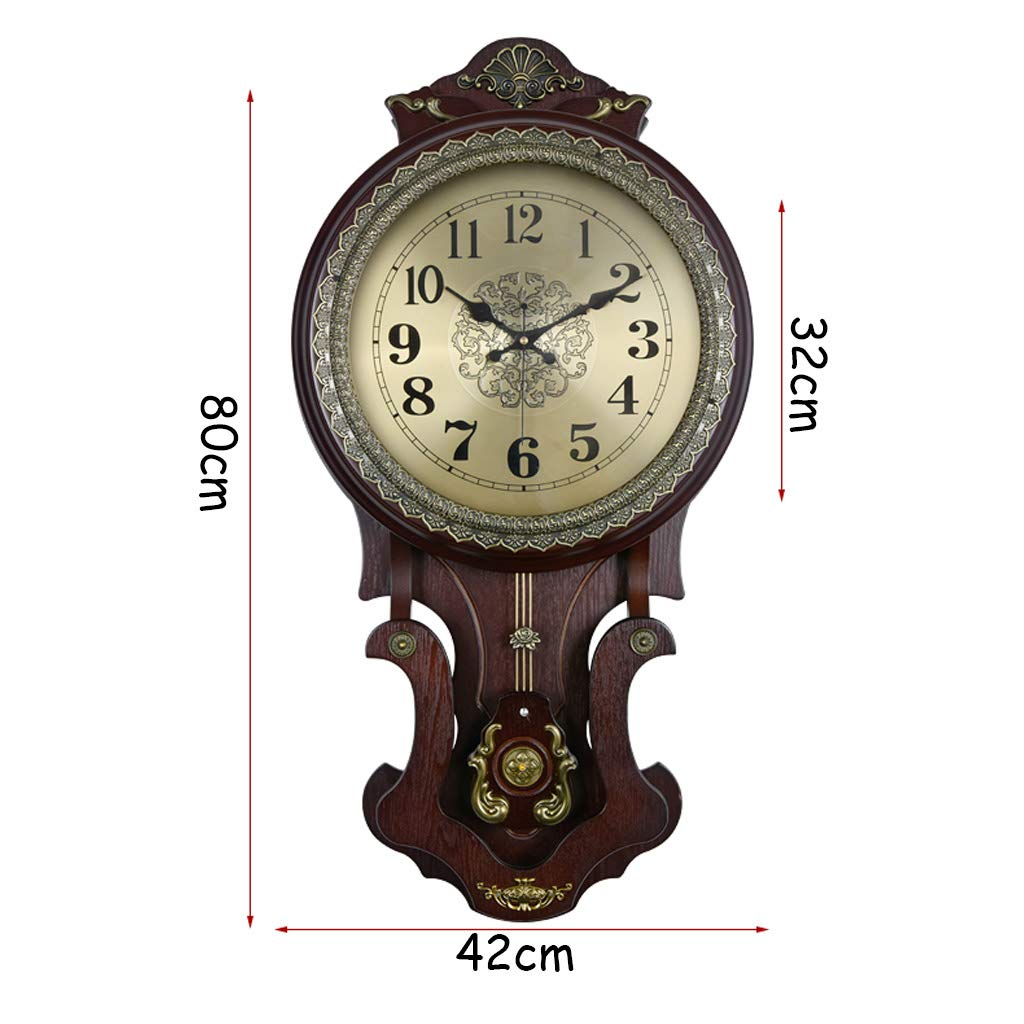 Amazon.co.jp: Vintage Pendulum Clock / Creative Wooden Wall Clock