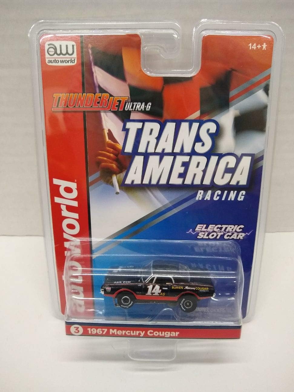 Auto World 1967 Mercury Cougar☆HOスロットカー Amazon.com: Auto World SC357-3 Thunderjet 1967 Mercury