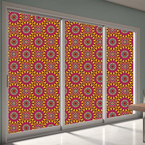 Image of CVANU Window Film Privacy Heat-UV Protection Self-Adhesive Window Glass Film Viny Sheet Multicolor Size(23inch X 75inch) C166