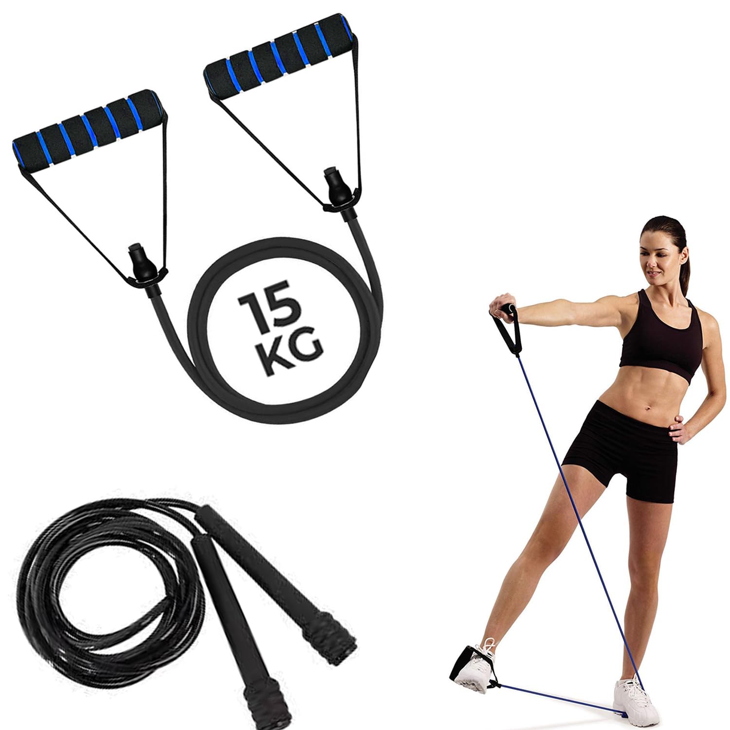 Toning Resistance Tube Band with Skipping Rope Exercise Band for Full Body Workout Resistance Tube Band Gym Workout Equipment for Men and Women (B0CY28JMPS) Amazon Price History, Amazon Price Tracker