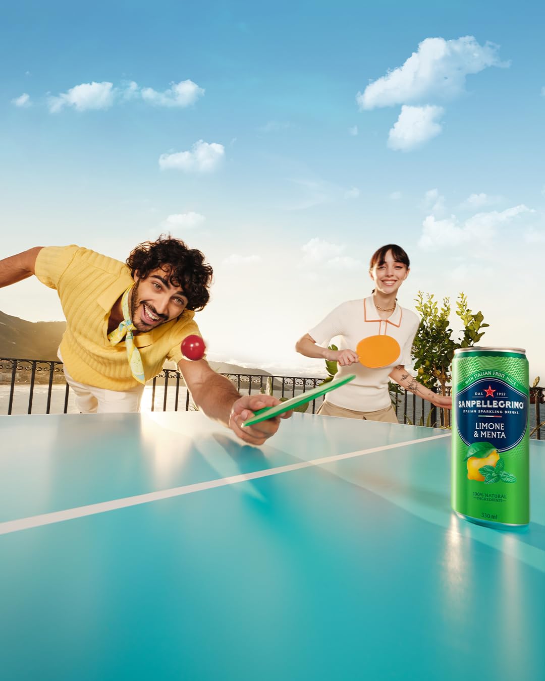 San Pellegrino Refresco Naturali Limón y Menta, Pack 6 Latas de 33cl