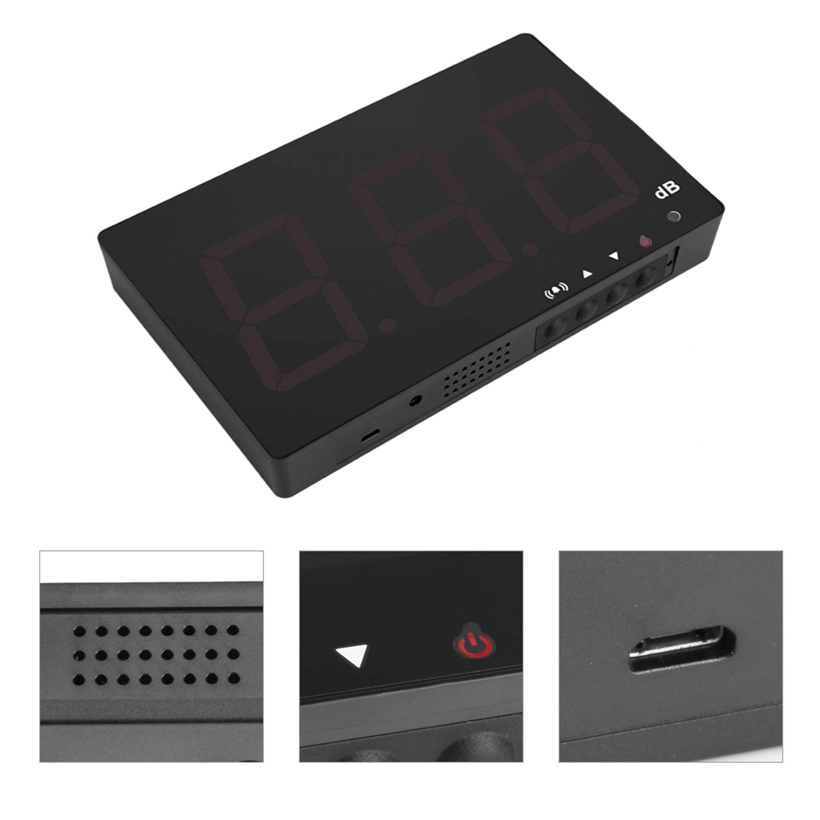 Decibel Meter 30dB-130dB, Wall Mounted Hanging Sound Level Meter Noise Measuring with Alarm for Classroom, Hospitals