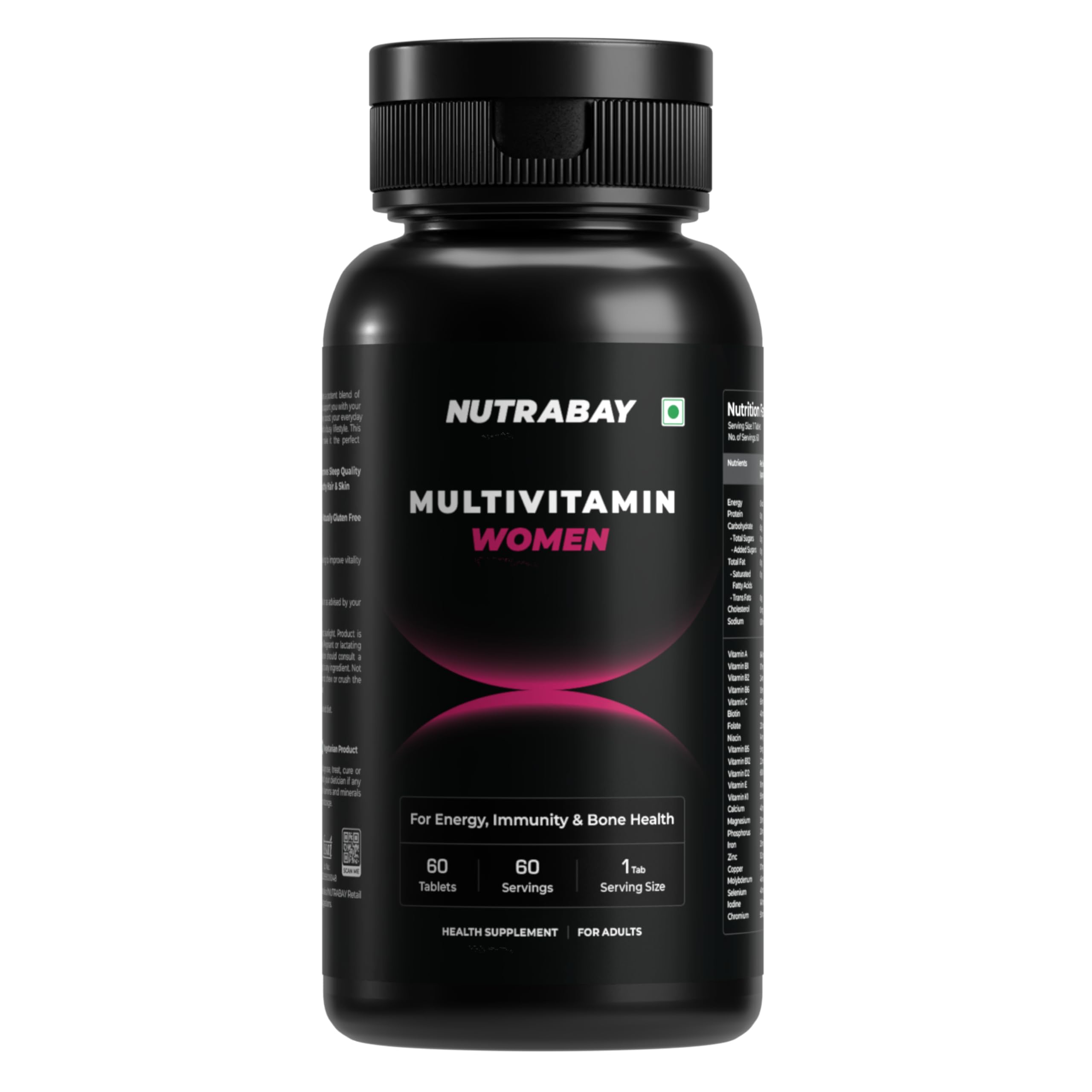 Nutrabay Pro Active Multivitamin for Women - 60 Tablets | Effective Do