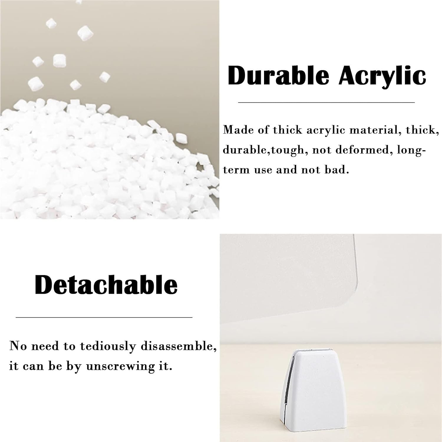 Privacy Desk Panel Protective for Desk Divider Home & Office Partitions, Freestanding Frosted Desk Divider, Desktop Privacy Panel Acrylic with Clamps(1PC,L x H 47in x 20in/120 x 50cm)