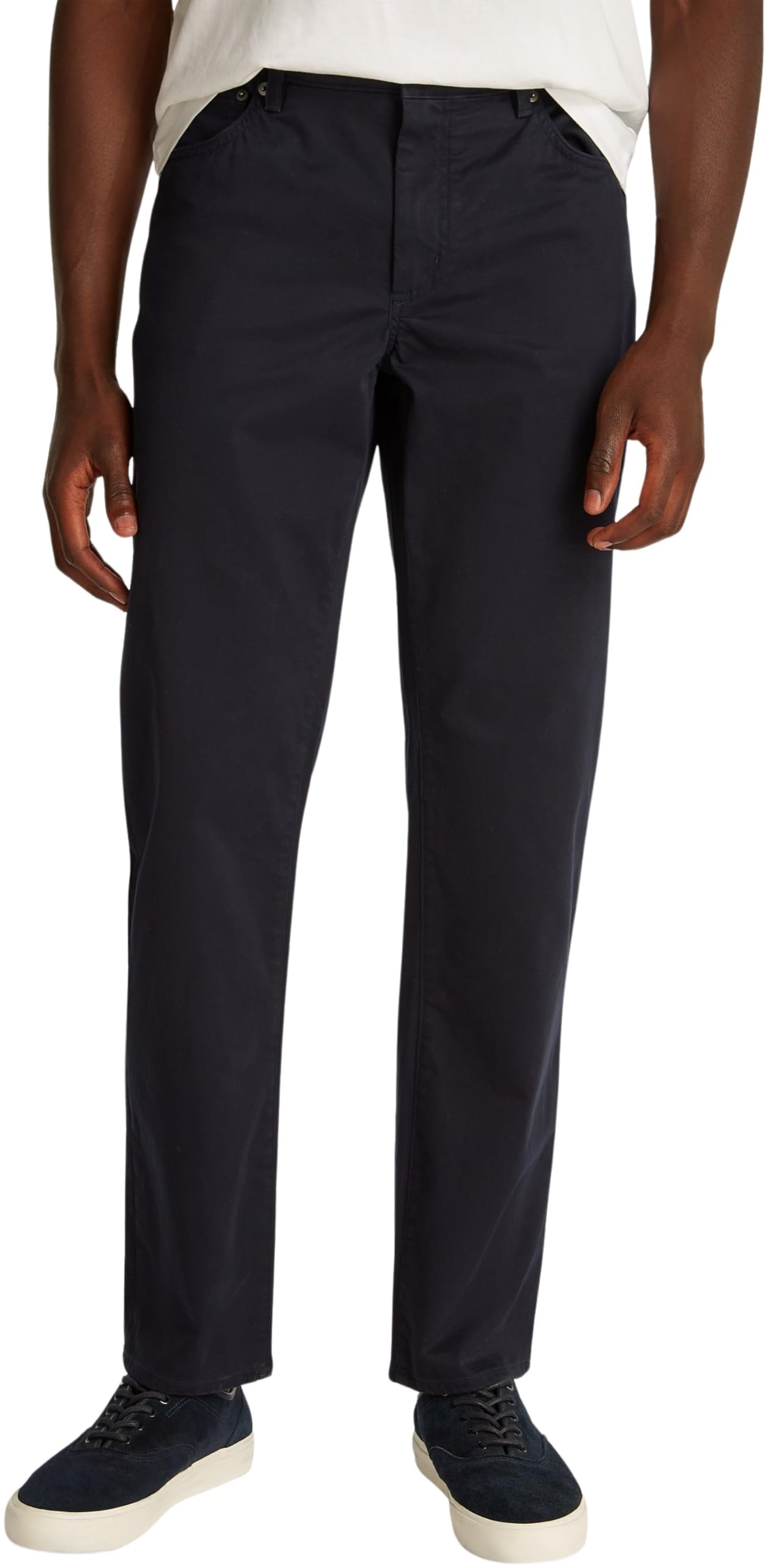 Tommy Hilfiger Men's Denton Cotton Satin Straight Leg Trousers, Blue (Desert Sky), 34W/32L