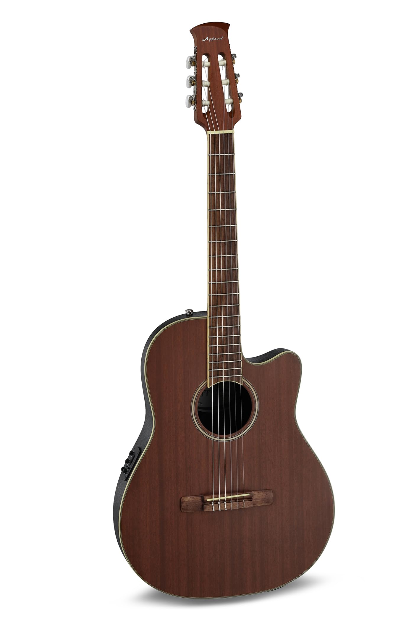 Applause Chitarra Classica Nylon Elettro-Acustica - Tradizionale AB24C Mid Cutaway Nylon - Corpo Roundback Lyrachord mid-depth - Preamp AP3TP - Tavola in Mogano - Natural Satin - AB24CM-4S