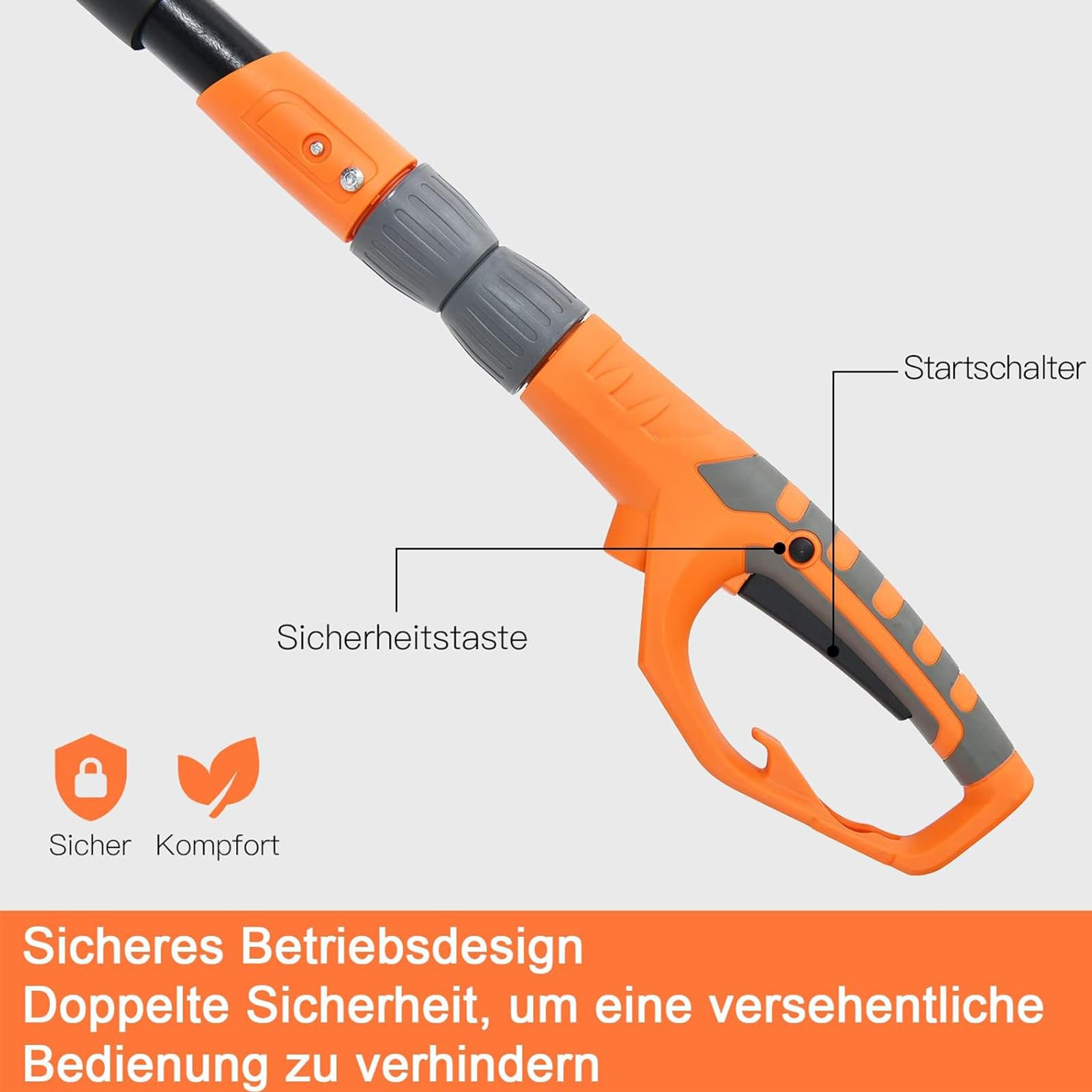 GOPLUS Elektro-Hochentaster, Teleskop Astsäge -750 W | mit abwinkelbarem Kopf | bis 286cm ausziehbar | 25 cm Schwertlänge | Kettengeschwindigkeit 11 m/s, Elektrische Kettensäge Profi-Astsäge Motorsäge
