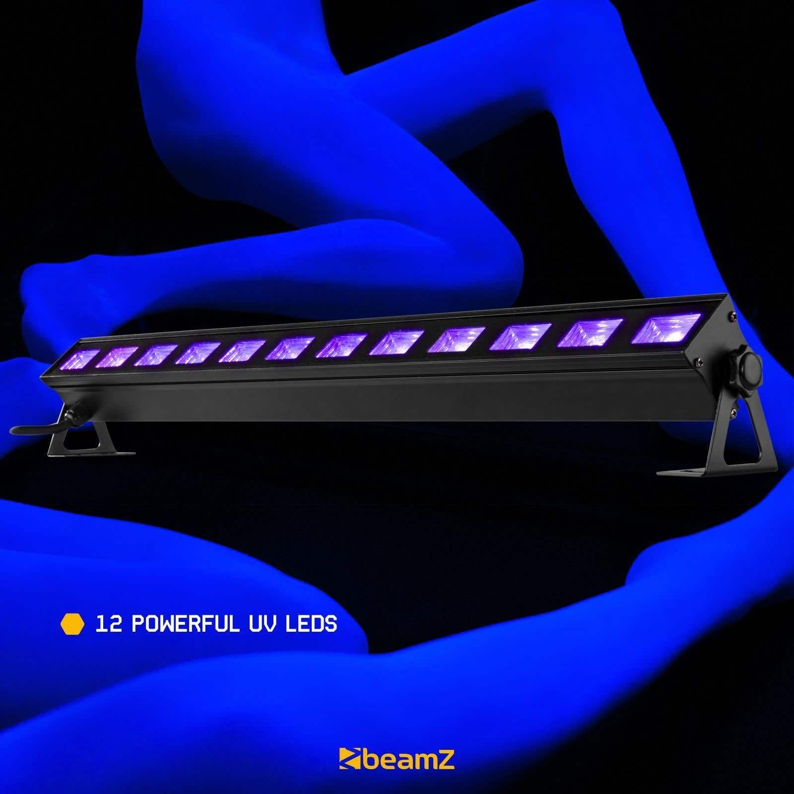 BeamZ Neon Party Paket mit Schwarzlicht und Seifenblasenmaschine