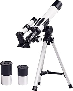 WUAZ Astronomical Telescope for High Magnification Telescope for Kids Astronomy Beginners, Portable Telescope with 2 Magnification eyepieces, for A Young Astronomer