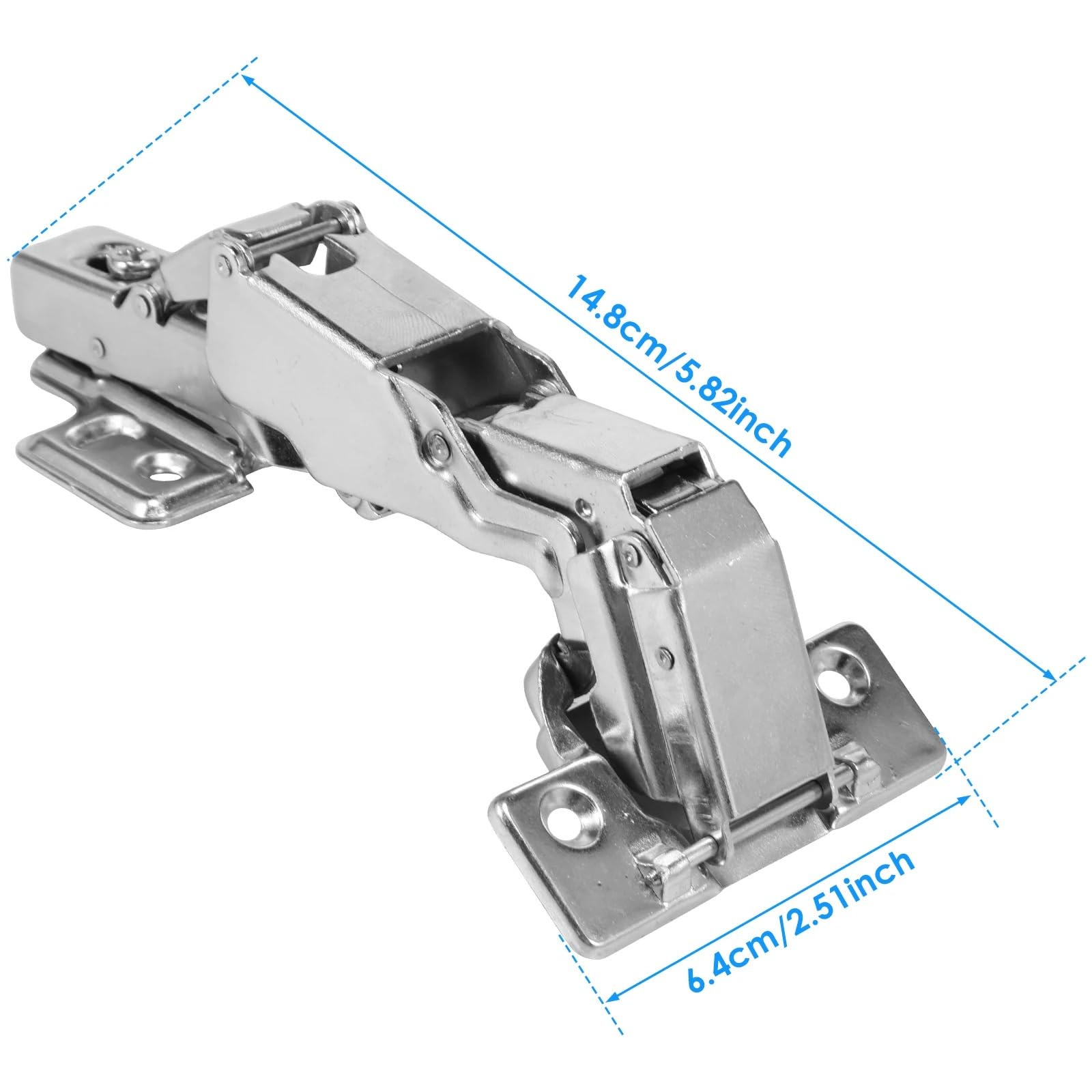 Bisagras 4 bisagras de gabinete 175 grados | Amortiguador hidráulico hidráulico Bisagras ocultas for muebles Amortiguadores ajustables