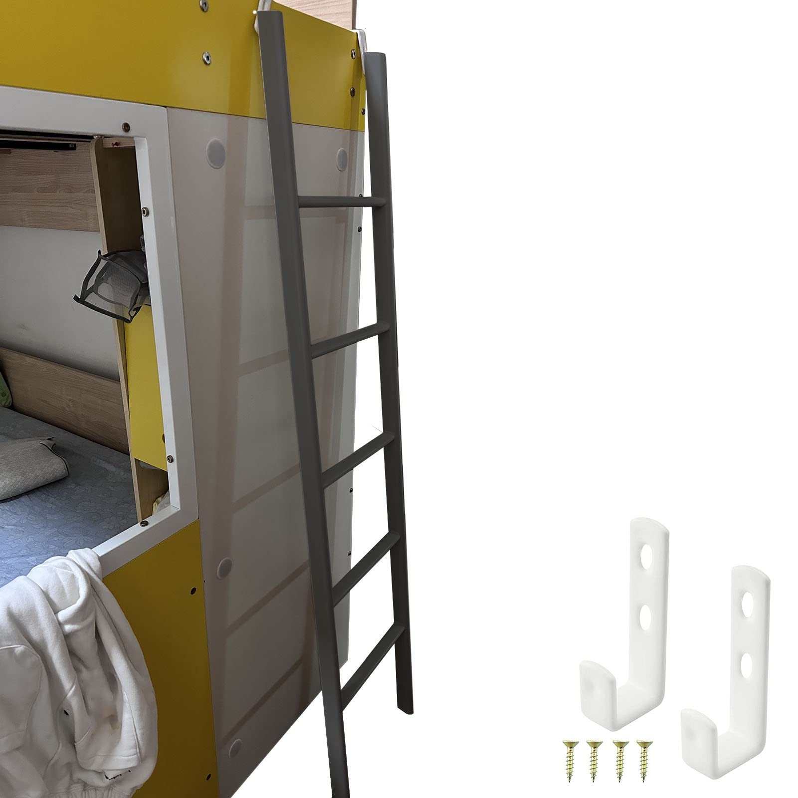 Escalera para litera de 150 cm con doble soporte seguro para casas rodantes