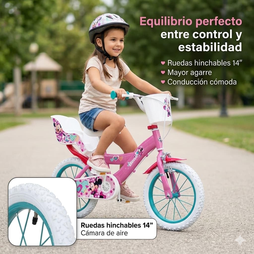 TOIMSA Bicicleta 14" Minnie Huffy 4/6 Años