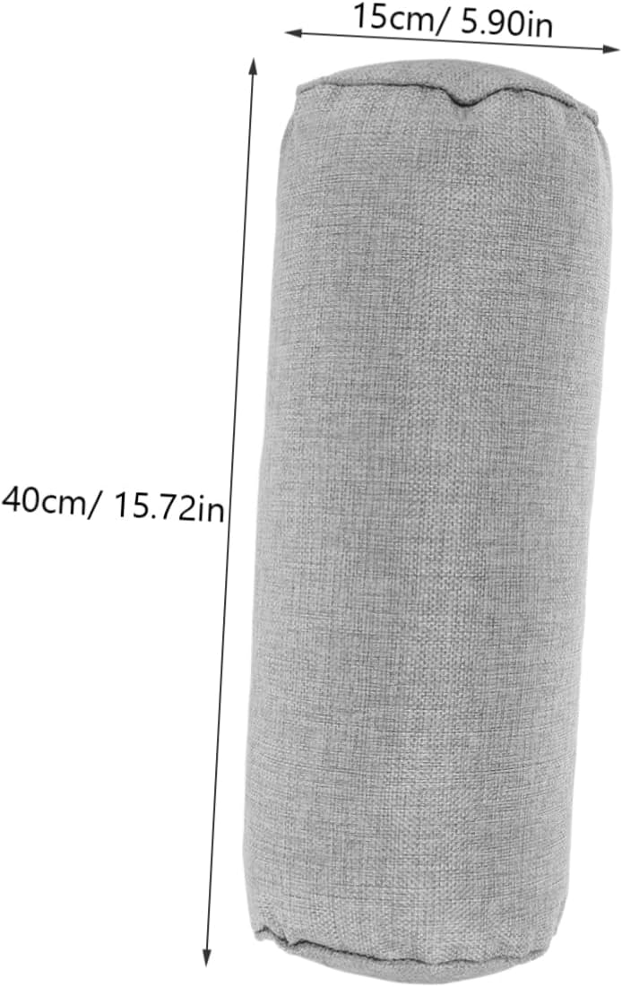 Didiseaon Light Grey Round Bolster Pillow for Bed Multifunctional Massage Table Pillow for Under Legs and Lumbar Support for Beauty Salons and Home Foot Care