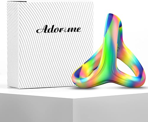 Miniatura 12 de Adorime - Anillo para el pene de silicona para hombres, 3 en 1, ultra suave, elástico, juguete sexual para hombres, azul Azul /