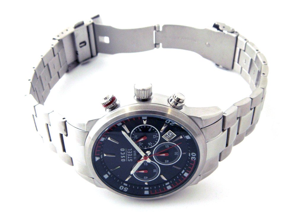 OSCO Germany Herren Uhr Analog mit Edelstahl Armband 6193002