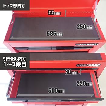 Amazon.co.jp: アストロプロダクツ トップチェスト 3段 マットレッド Amazon.co.jp: アストロプロダクツ トップチェスト 3段 マットレッド