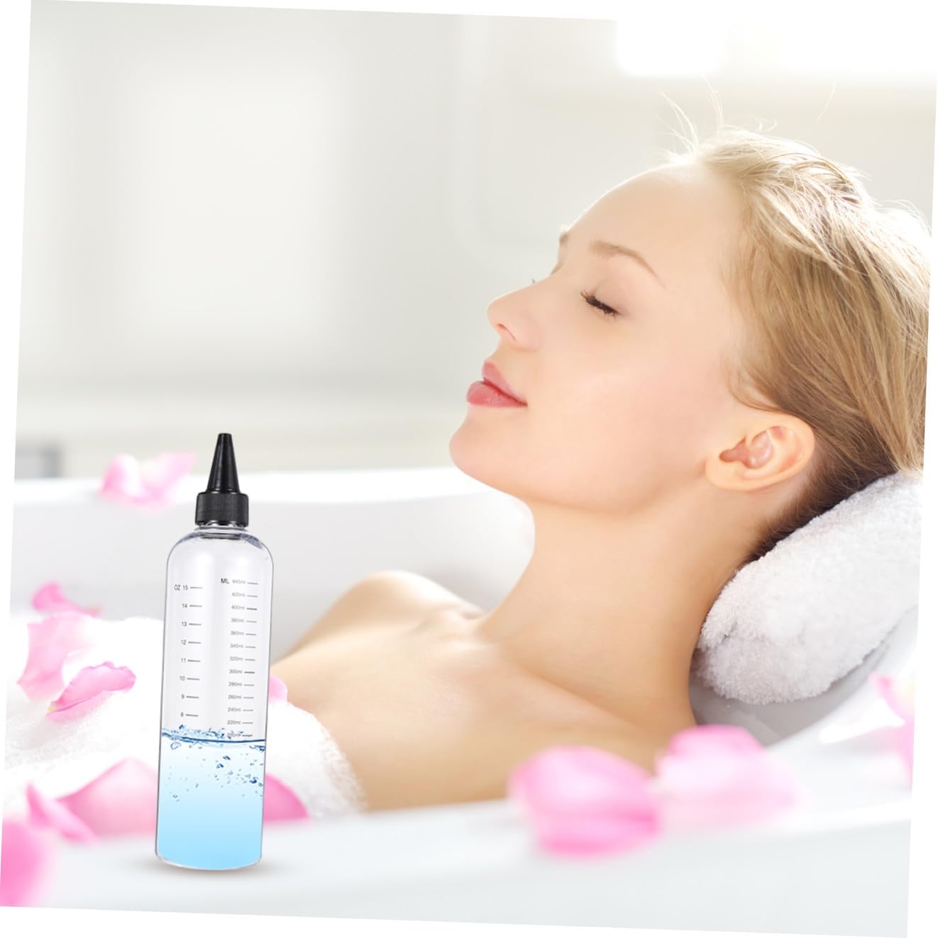 12pcs Hair Perm Liquid Bottle with Measurement Squeeze Applicator for Hairdressing Refillable Plastic Container for Easy Dispensing and Precise Application