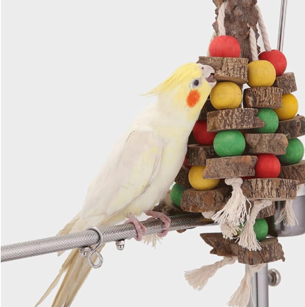 YYDS Adjustable Bird Perch Parrots Bird Playground Birdcage Bird Stand Rack for Small Cockatiels Conures Parakeets Finch (Size : 36 * 28 * 32-50cm)