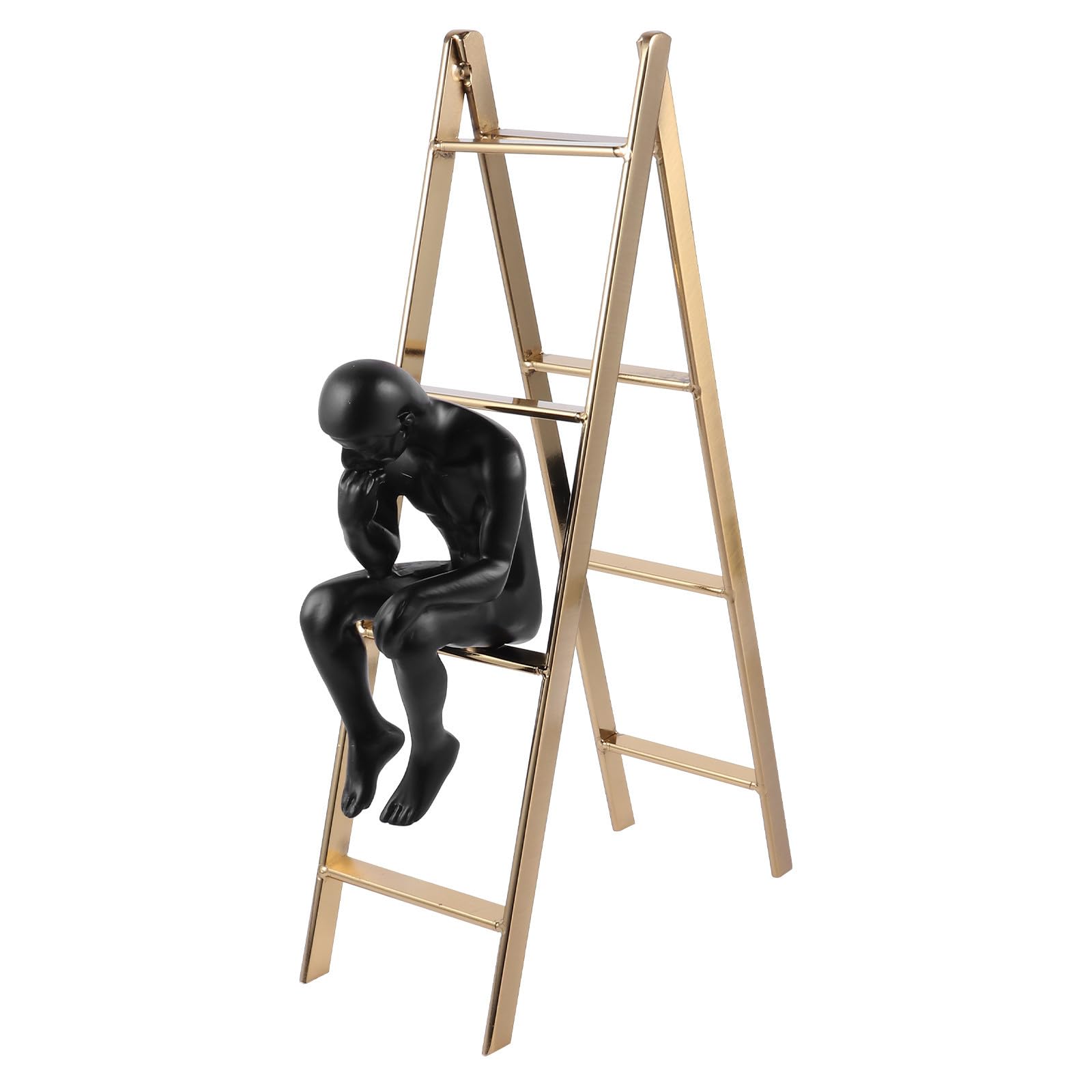 Statue Penseur en fer noir moderne et minimaliste pour decoration de bureau