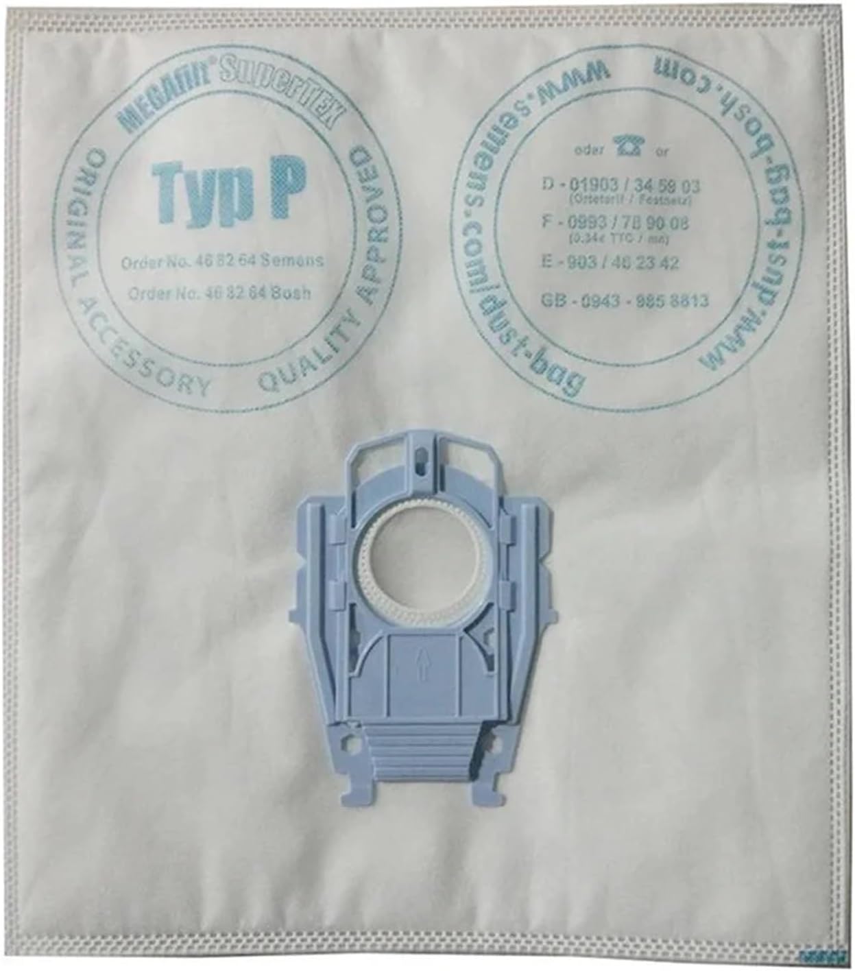 Compatible for Bosch Vacuum Cleaner Type P 468264 461707 Series 10 Pack Dust Bags