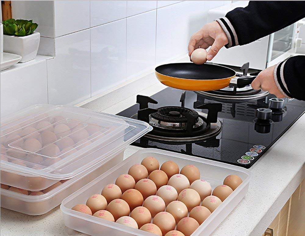 kytaste Egg Container Storage Box with Lid for 2 Dozen (24) Eggs 4