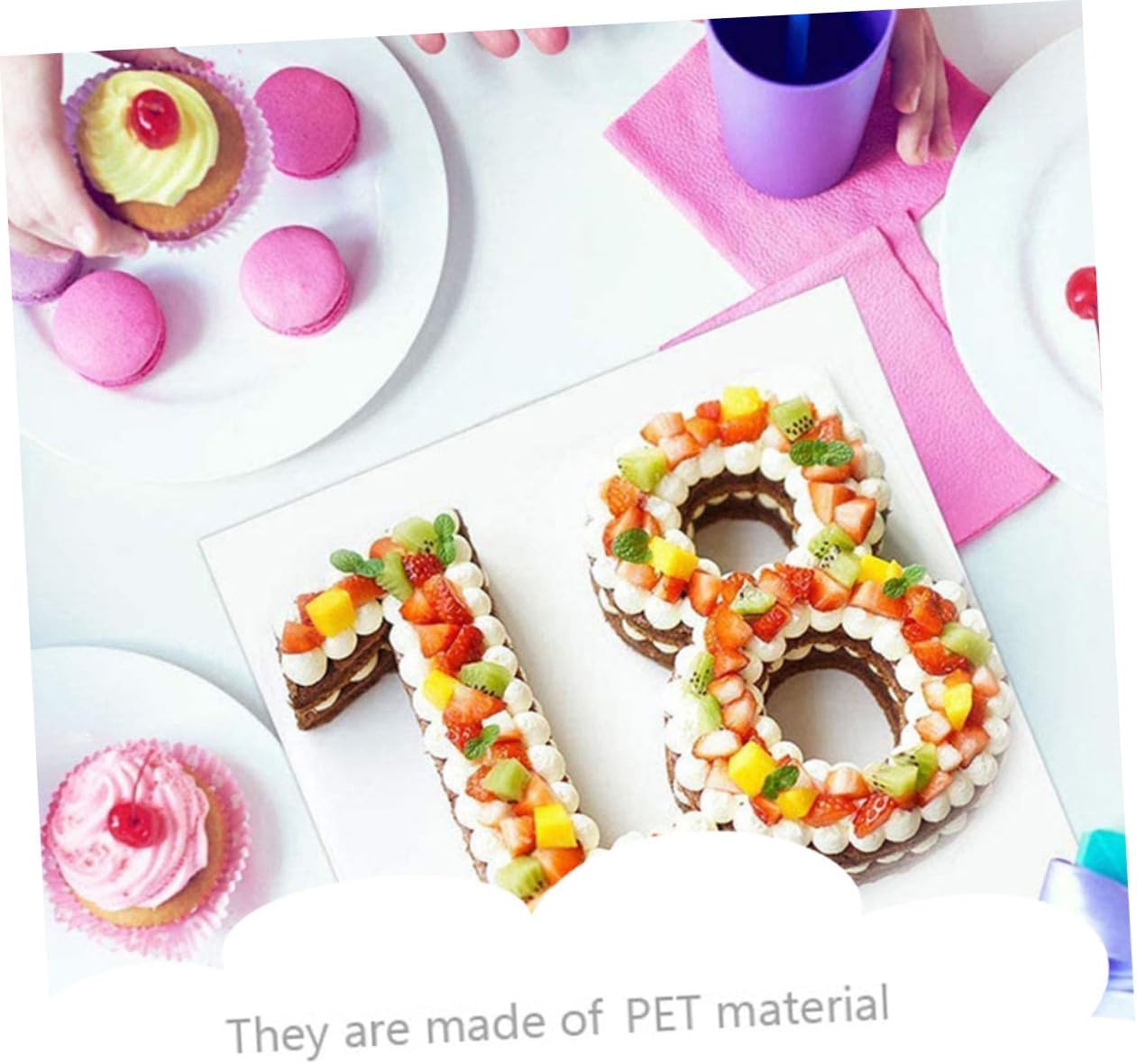 Cabilock 37pcs Alphabet Cake Stencils Letter Number Templates for Baking Heart-Shaped Cake Molds for Birthdays Anniversaries