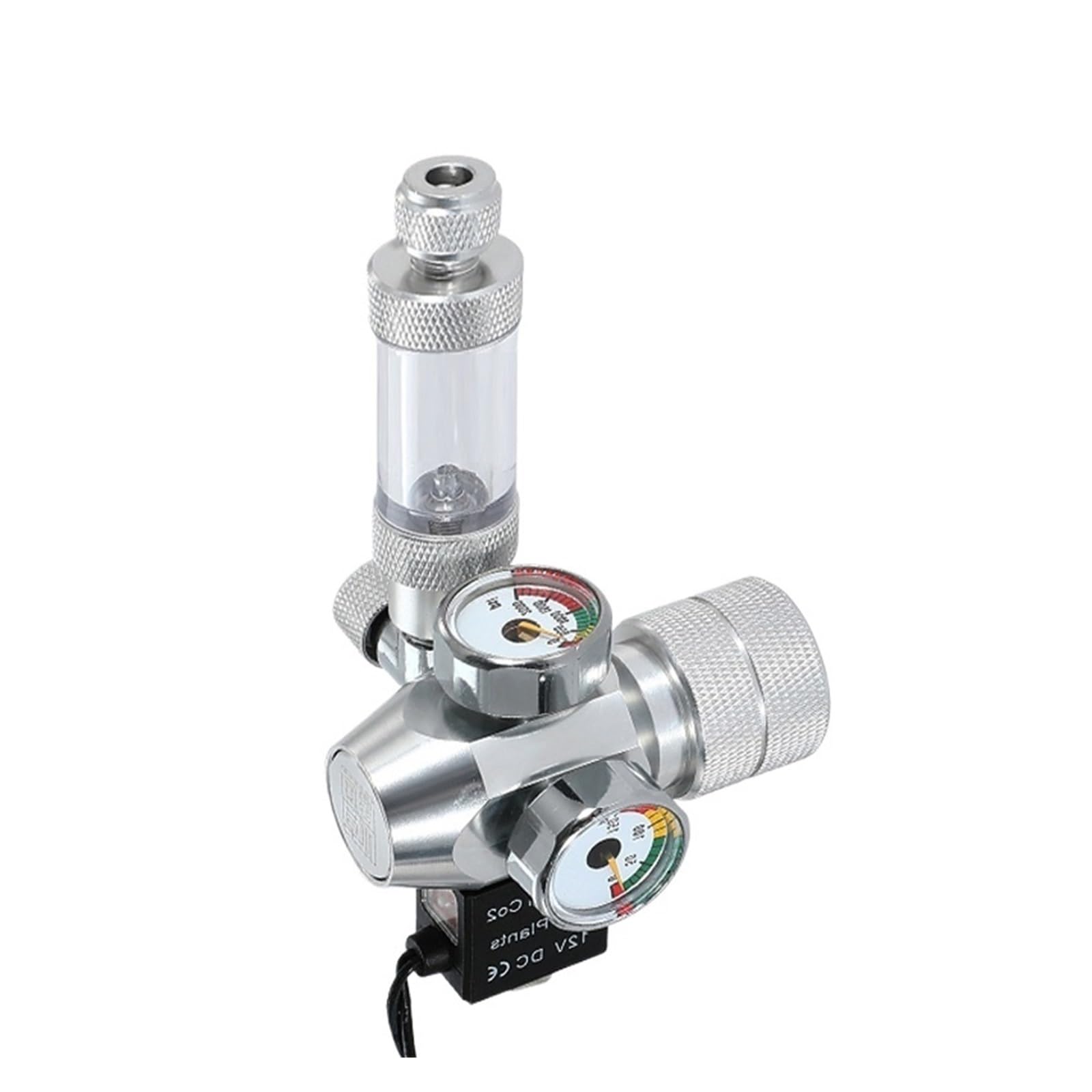 Nuovo regolatore di CO2 for Acquario Fai-da-Te Valvola elettromagnetica Contatore di Bolle Sistema di Controllo della CO2 Valvola di riduzione della CO2 for Acquario(5-8UNF)