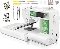 Máquina de Bordar, 110 V-220 V/45 W, 650 Pontos por Minuto, Maquina de Bordar, com Dois Bastidores de Bordado, com 96 Padrões Integrados