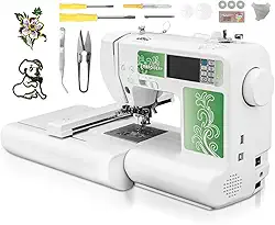 Máquina de Bordar, 110 V-220 V/45 W, 650 Pontos por Minuto, Maquina de Bordar, com Dois Bastidores de Bordado, com 96 Padrões Integrados