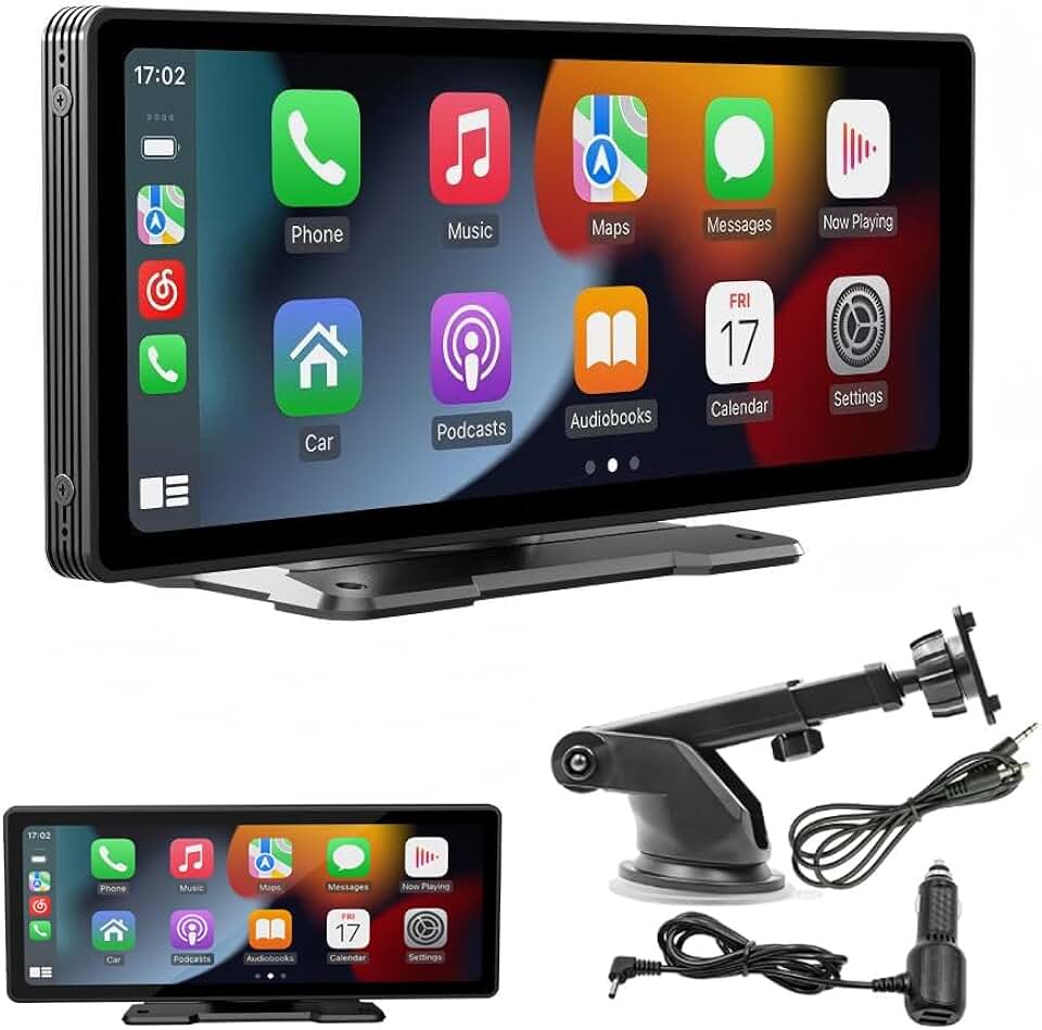 10,26" Multimidia Automotivo, Rádio Automotivo Multimidia, Central Multimidia Automotivo, Central Multimídia Tela para Carro, Compatível com CarPlay e Android Auto