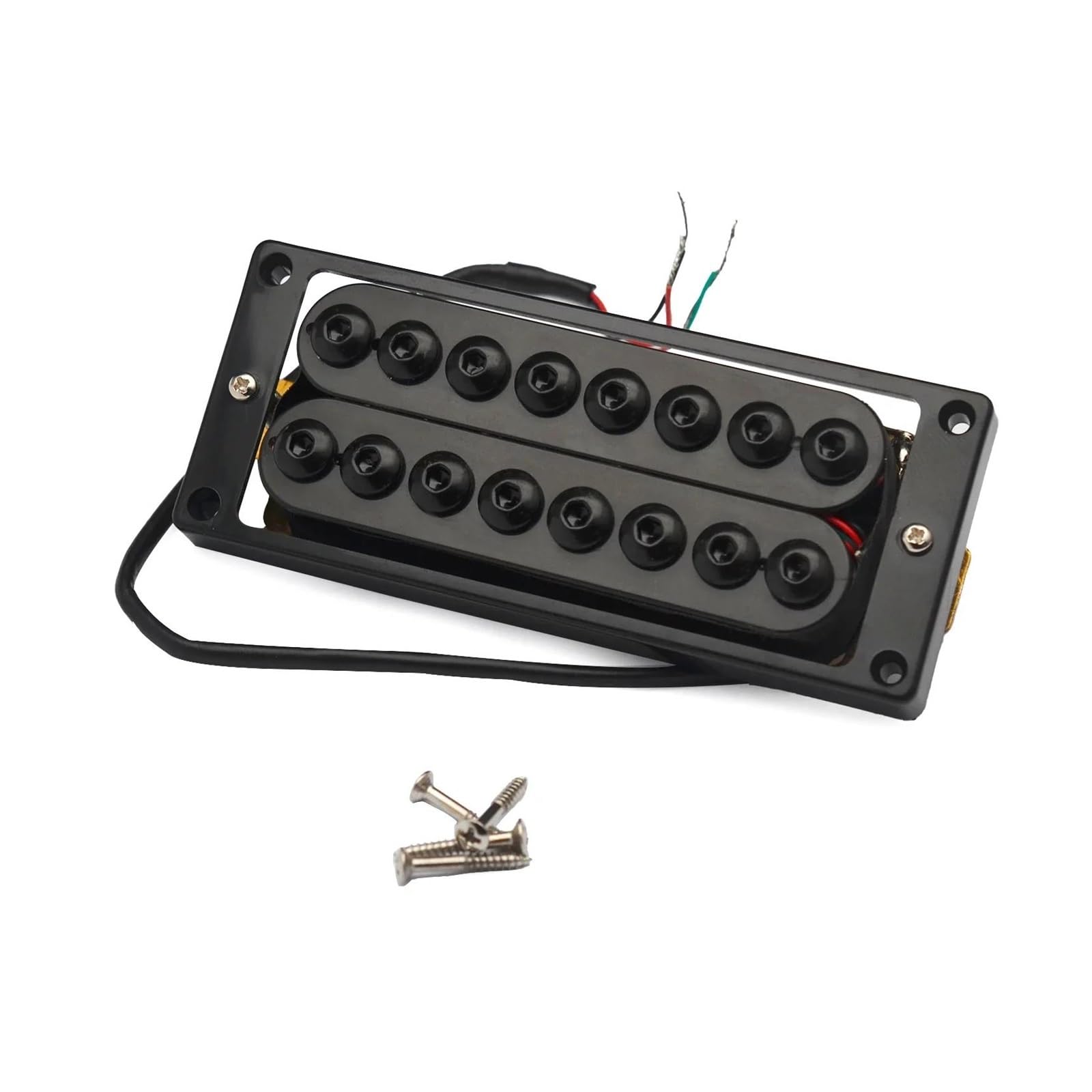 Gitara Elektryczna 8 Strunowa Z Regulowanym Słupkiem Z Podwójnymi Cewkami I Opcjonalnymi Kablami Jedno/czterożyłowymi Przetwornik Elektryczny Z Pojedynczą Cewką(Bk N with Frame)