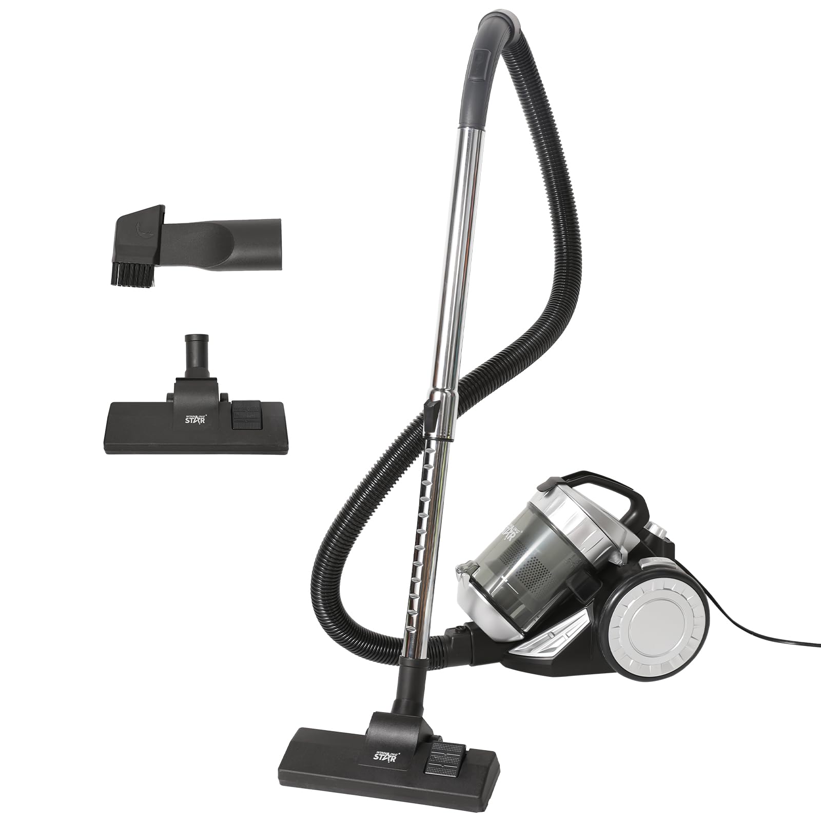 Aspirador sin bolsa con cable 1200W,Filtración HEPA & Bandeja de polvo 2L, tecnología ciclón, 16 KPa de potencia de succión potente, para pelo de animales y limpieza completa