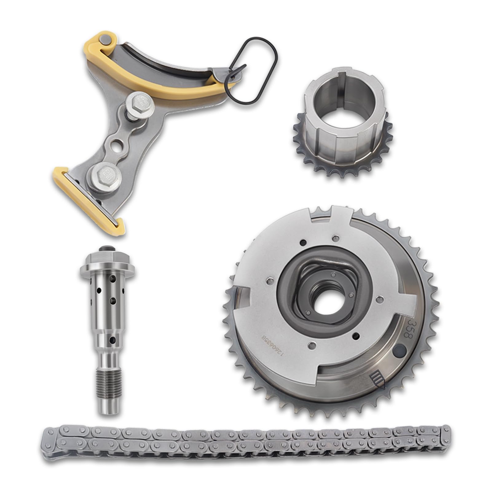Zestaw łańcucha rozrządu silnika z elektromagnesem VVT, pasuje do Chevroleta Silverado 1500 Tahoe Express, GMC Sierra Yukon, Cadillac Escalade 4,8 l, 5,3 l, 6,0 l, 6,2 l