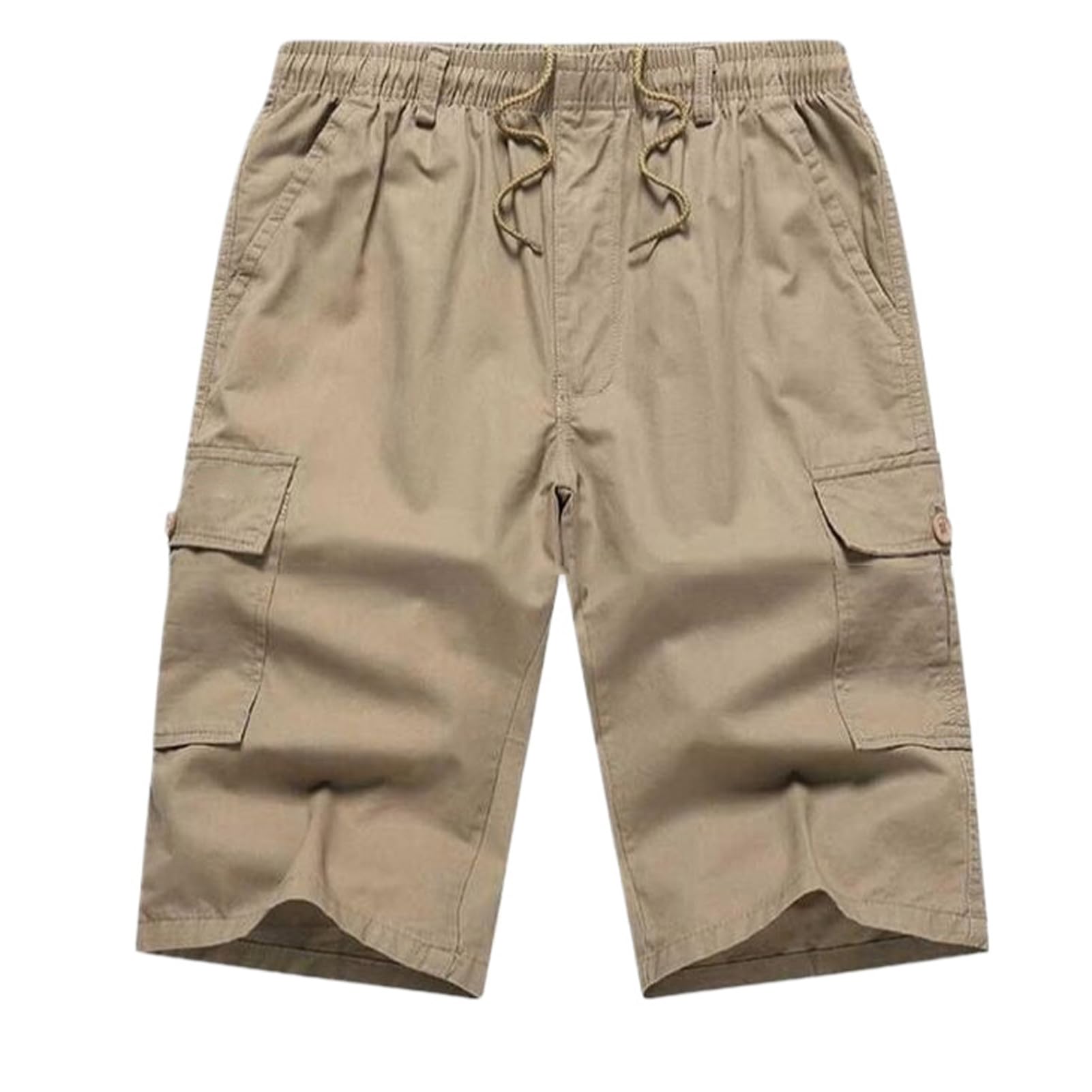 Pantalones cortos cargo para hombre, con cremallera, de algodón, para escalar, para verano