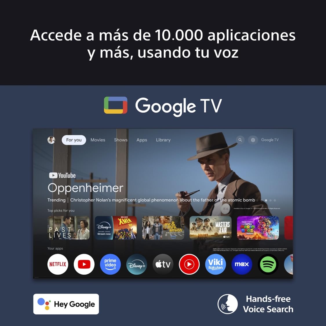Sony BRAVIA 3, TV 43", Direct LED, Altavoz X-Balanced, Dolby Vision/Atmos, Google TV 2025, Apple AirPlay 2, Eco Dashboard 2, Menú del Juego 2, Smart TV, K43S32, Negro, Bravia 3​, 43 Inch