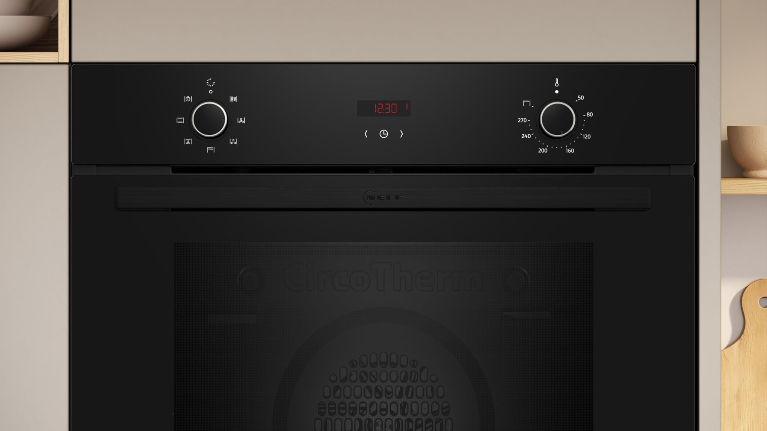 NEFF BX36IB0 Backofen-Set 60 x 60 cm CircoTherm LED-Display Induktionskochfeld Powerstufe Touch Control Edelstahlrahmen