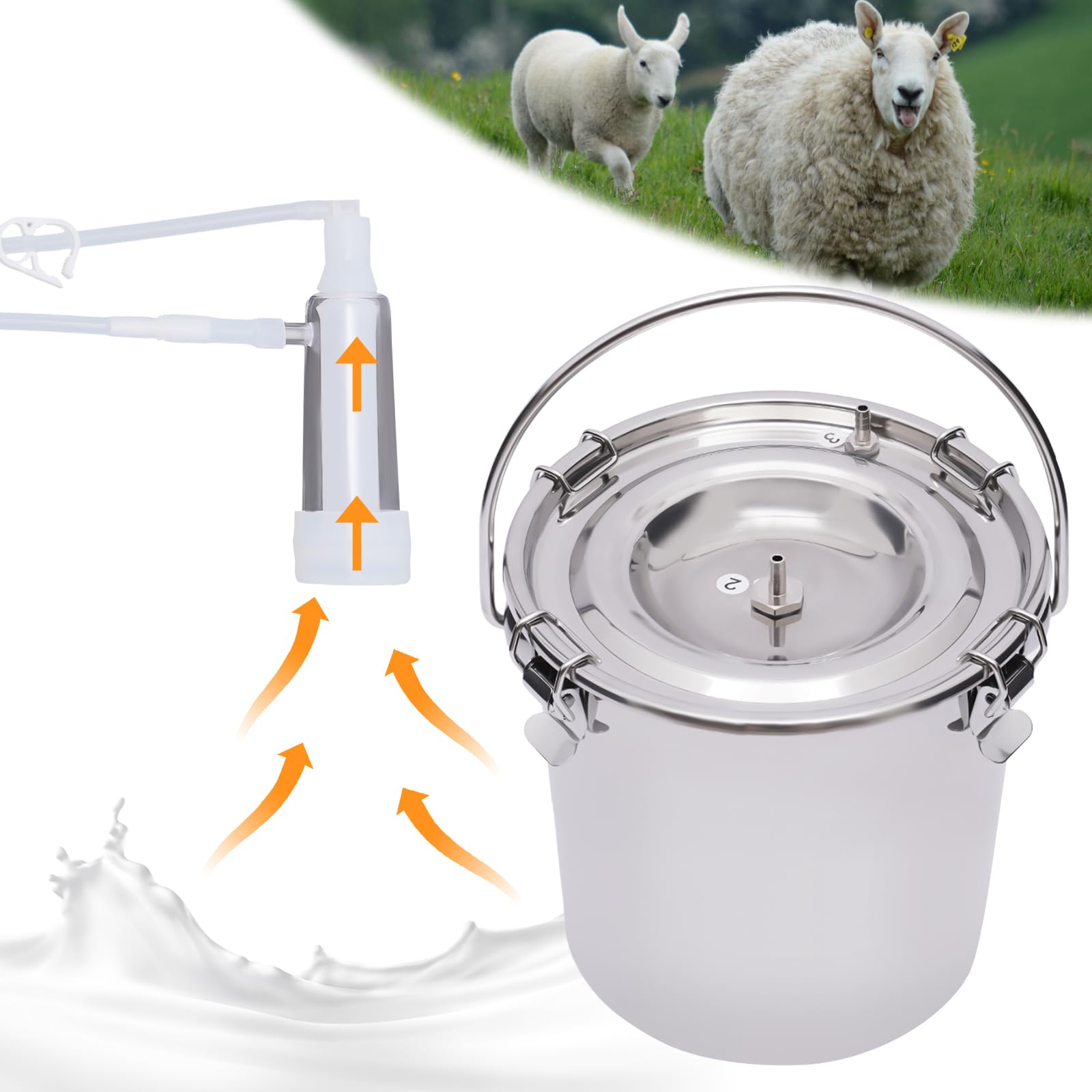 Amazon.com: Goat Milking Machine 5L/1.32Gal Portable