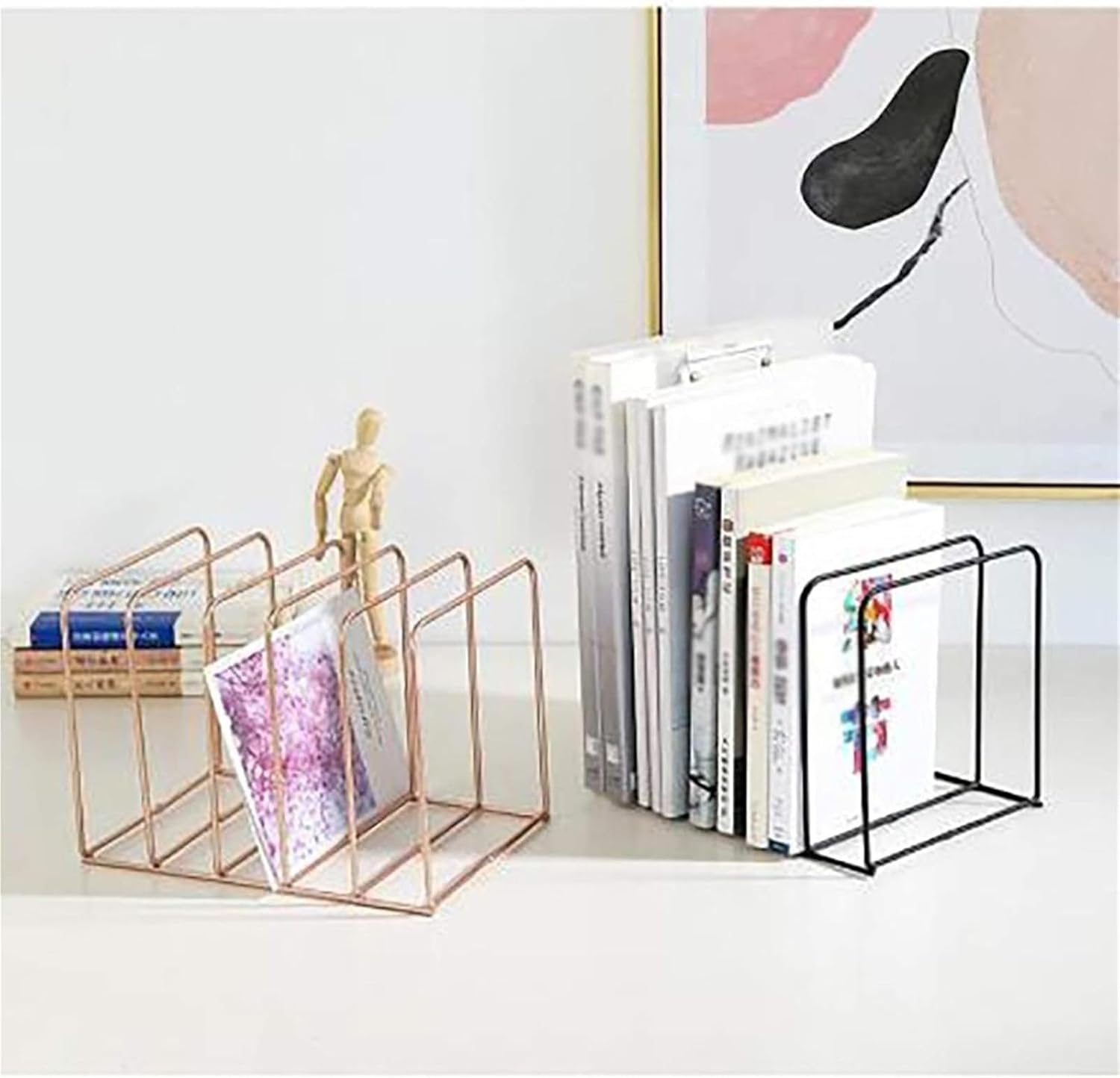 LP Vinyl Record Display Stand Classroom Office Desktop Book Storage Rack Iron Metal Shelf CD DVD Newspaper And Magazine Finishing Rack