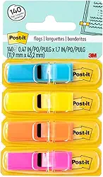Post-it, 3M, Marcador de Página Adesivo, Flags, Cores Sortidas, 140 folhas