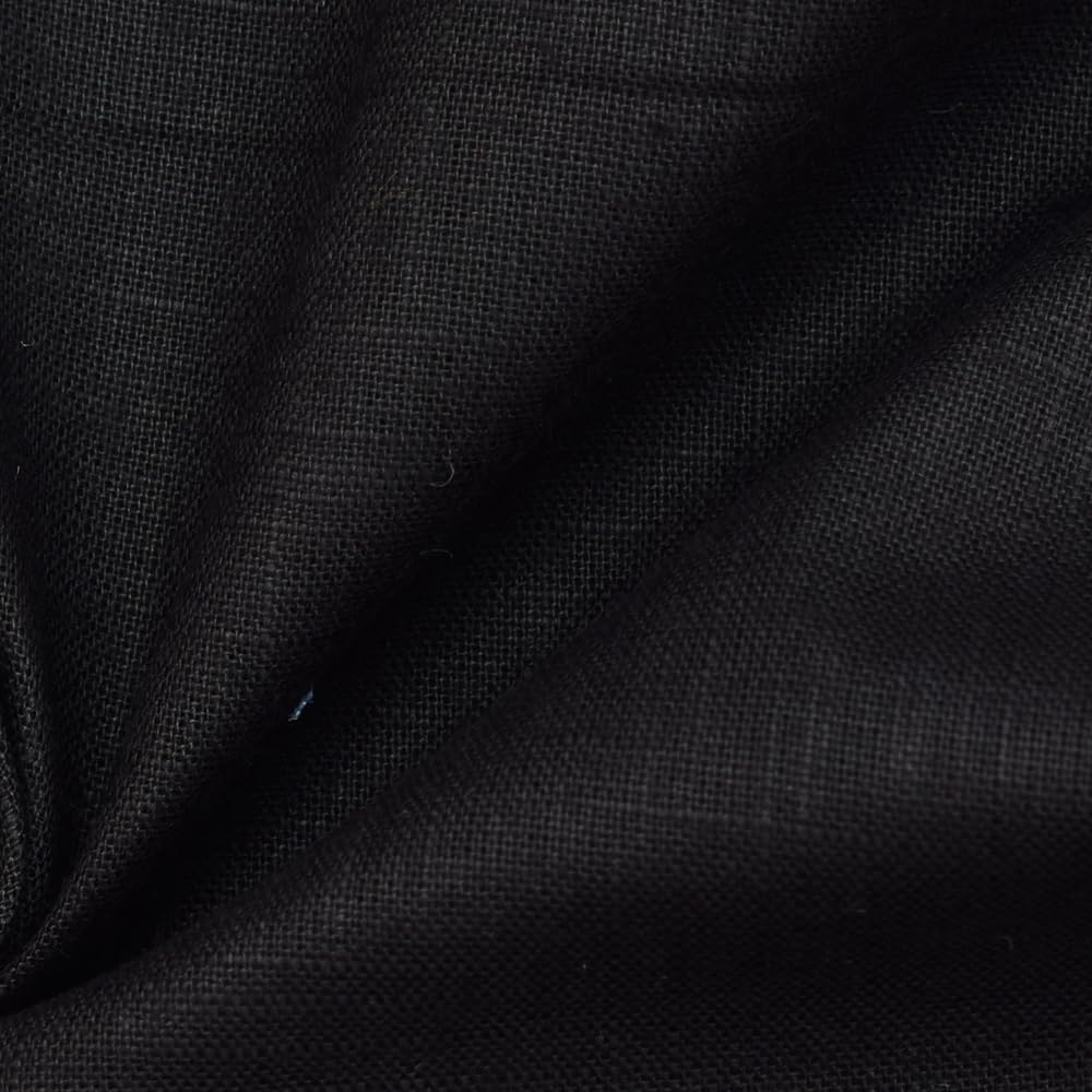qashida Premium Linen Fabric for Shirts 1.6 Meters, 60" Wide, Ideal for Full-Length Sleeve Shirts Up to XXL, Black-picture-26