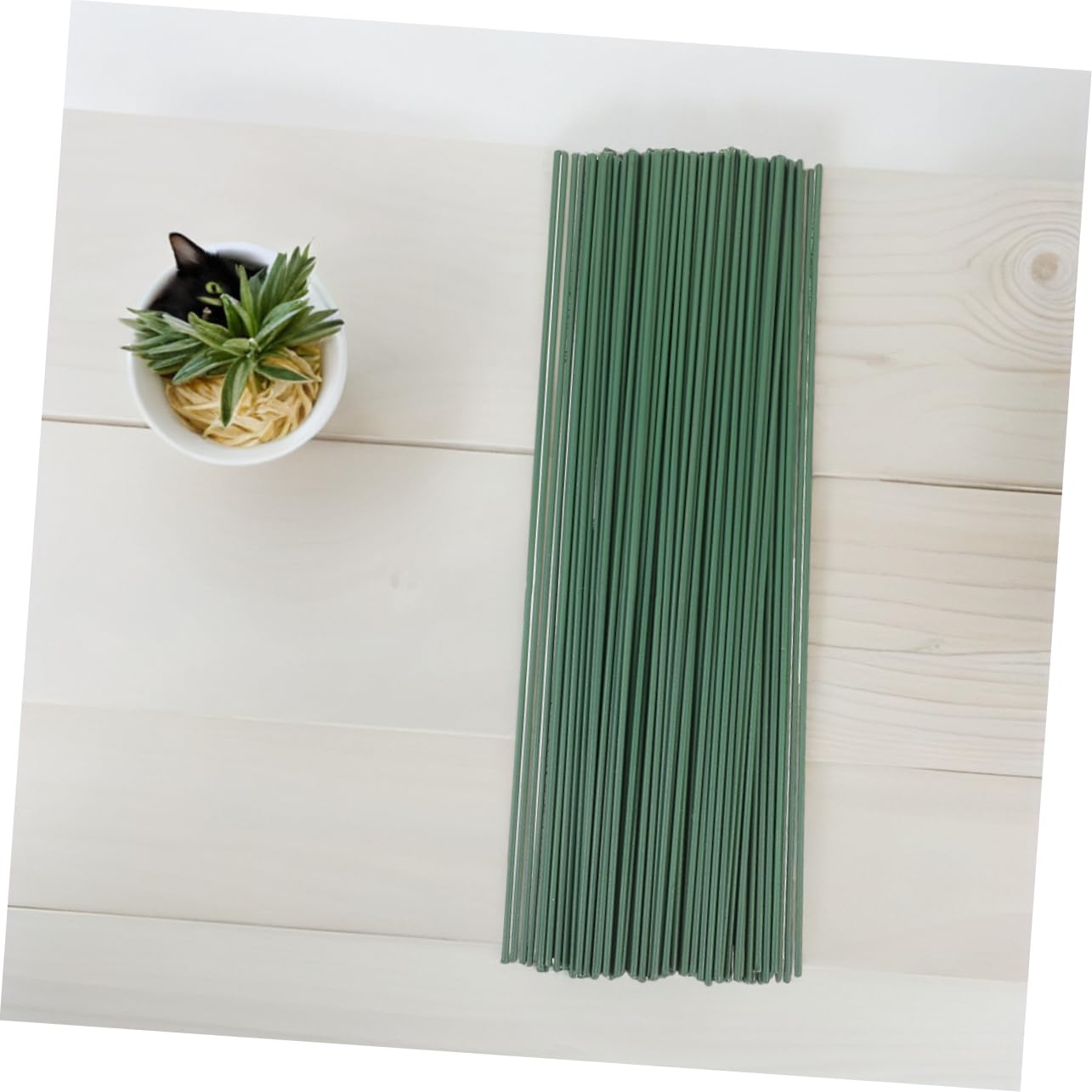 Veemoon 100pcs Artificial Flower Stems Wire Flower Rod DIY Floral Stem Decoration Floral Wire for Craft