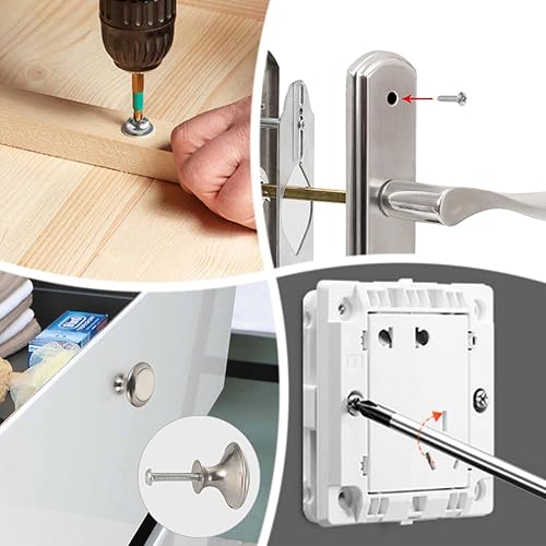 Miniatura 6 de Juego surtido de tornillos y pernos, 340 piezas de tuercas y pernos de acero inoxidable, tornillos de máquina Phillips M4 con estuche para gabinete,