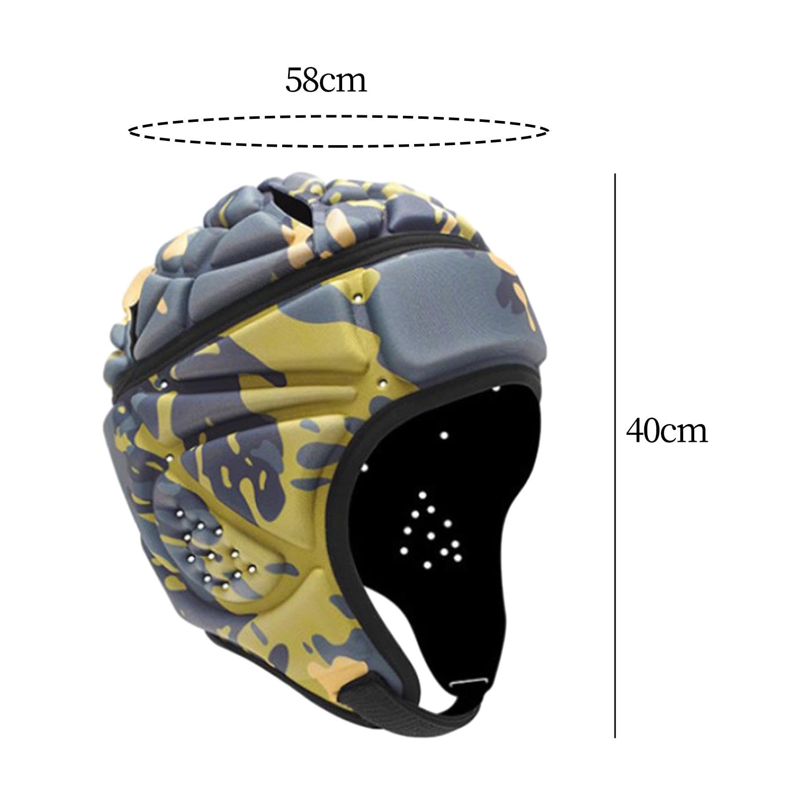 Casco da Rugby, Casco da Football con Bandiera con Fori di Ventilazione Caschetti da Rugby Versatili Copricapo da Rugby per Esigenze Speciali Rugby