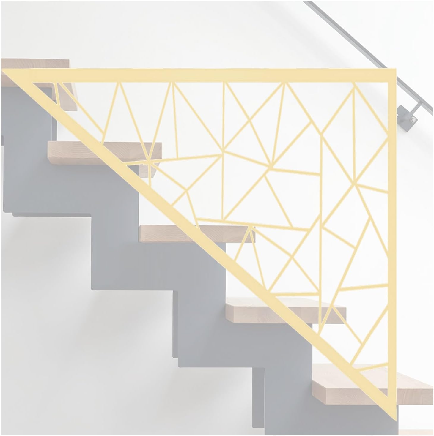 Black Iron Stair Balusters Bracket - Side Mount for Interior Staircases Room Divider & Wall Decor Ideal for Teahouse Hotel & Elegant Home Decoration (50x70cm/19.7x27.6in)