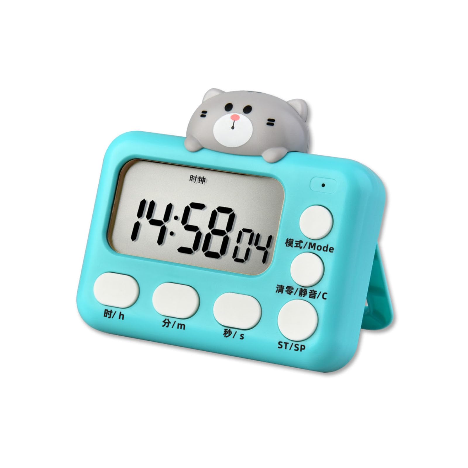 LCD Digital Screen Timer Backing Cartoon Animal Digital Kitchen Countdown Desktop Alarm Clock Kitchen Alarm Clock Cooking Baking Barbecue