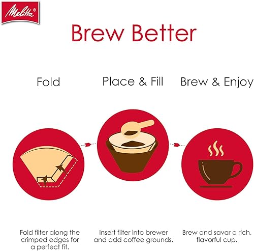 Miniatura 9 de Melitta Filtros de café en cono #4, bambú, 80 unidades (paquete de 6) 480 filtros totales, el embalaje puede variar