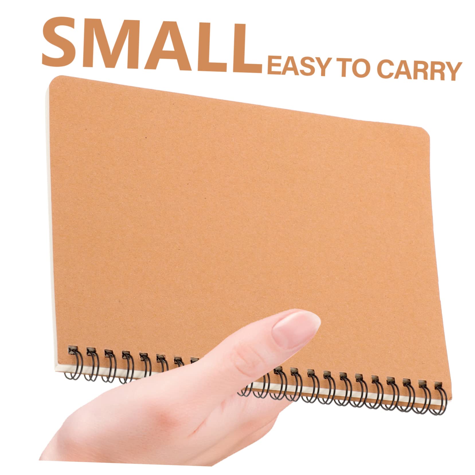 Hemobllo 10 piezas Cuaderno Diario y de Notas Portátil para Oficina Viaje y Escritura Cuadernos Diarios sin Líneas Tapa Kraft Resistente