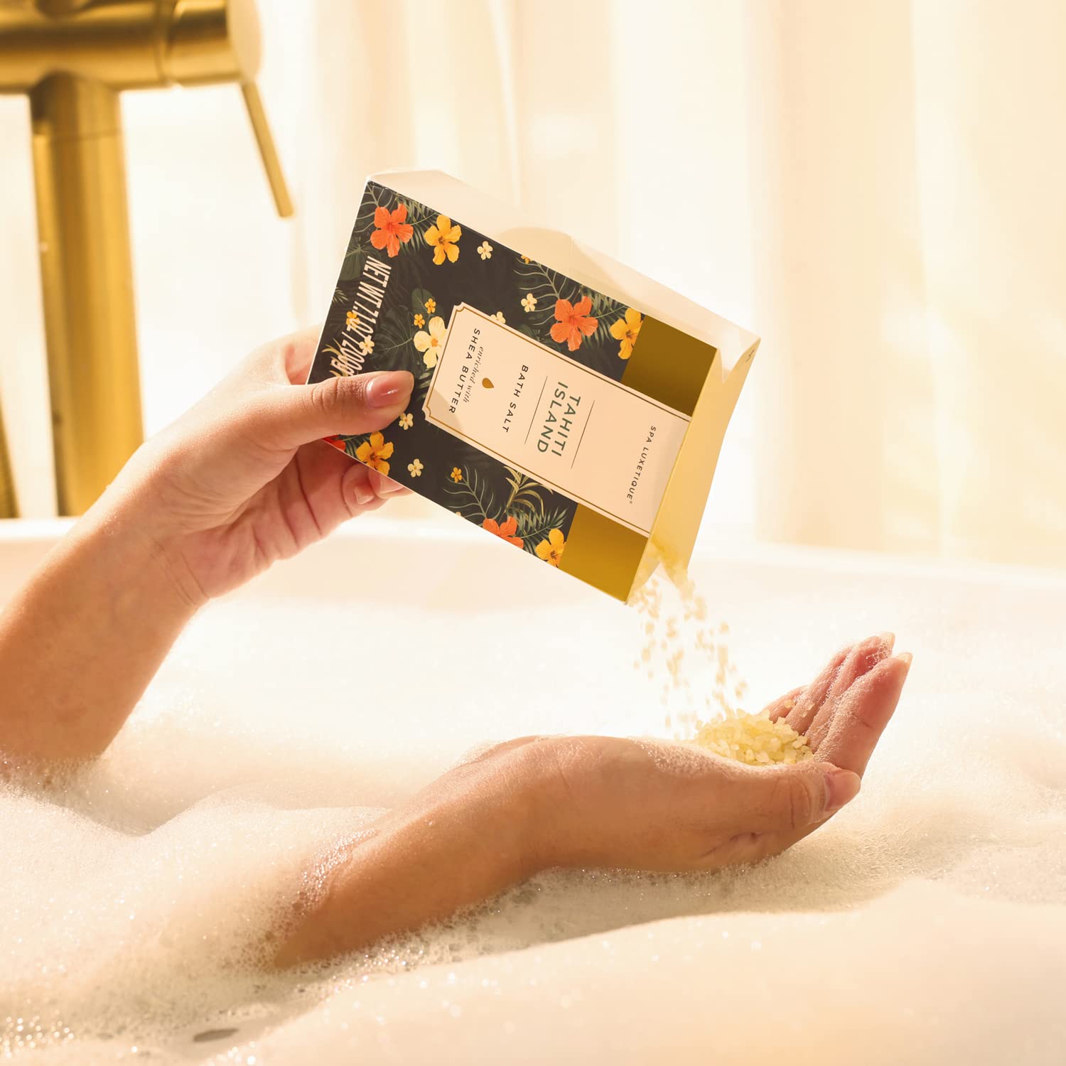 Spa Luxetique Geschenke für Frauen 12tlg Tahiti Insel Bade Geschenkset mit ätherischem Öl